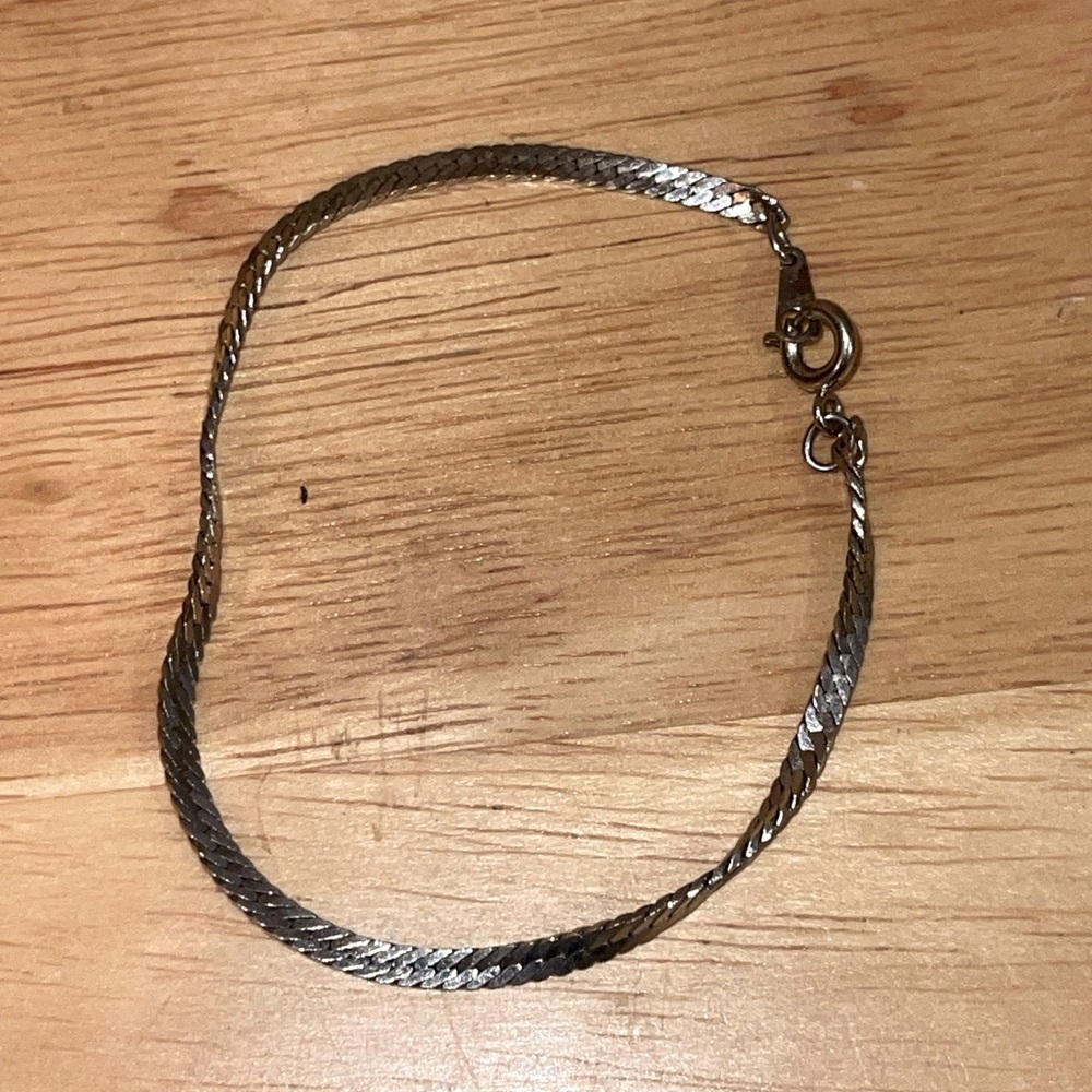 Silver Herringbone Bracelet